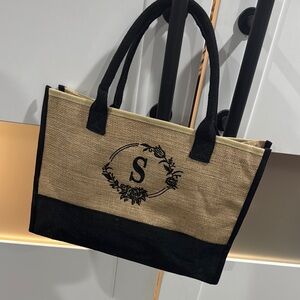 Stylish Black and Tan Tote Bag